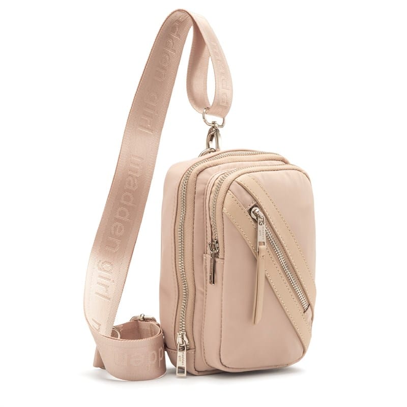 Madden Girl Nylon Sling Crossbody Bag Shoes Taupe - Size . OT