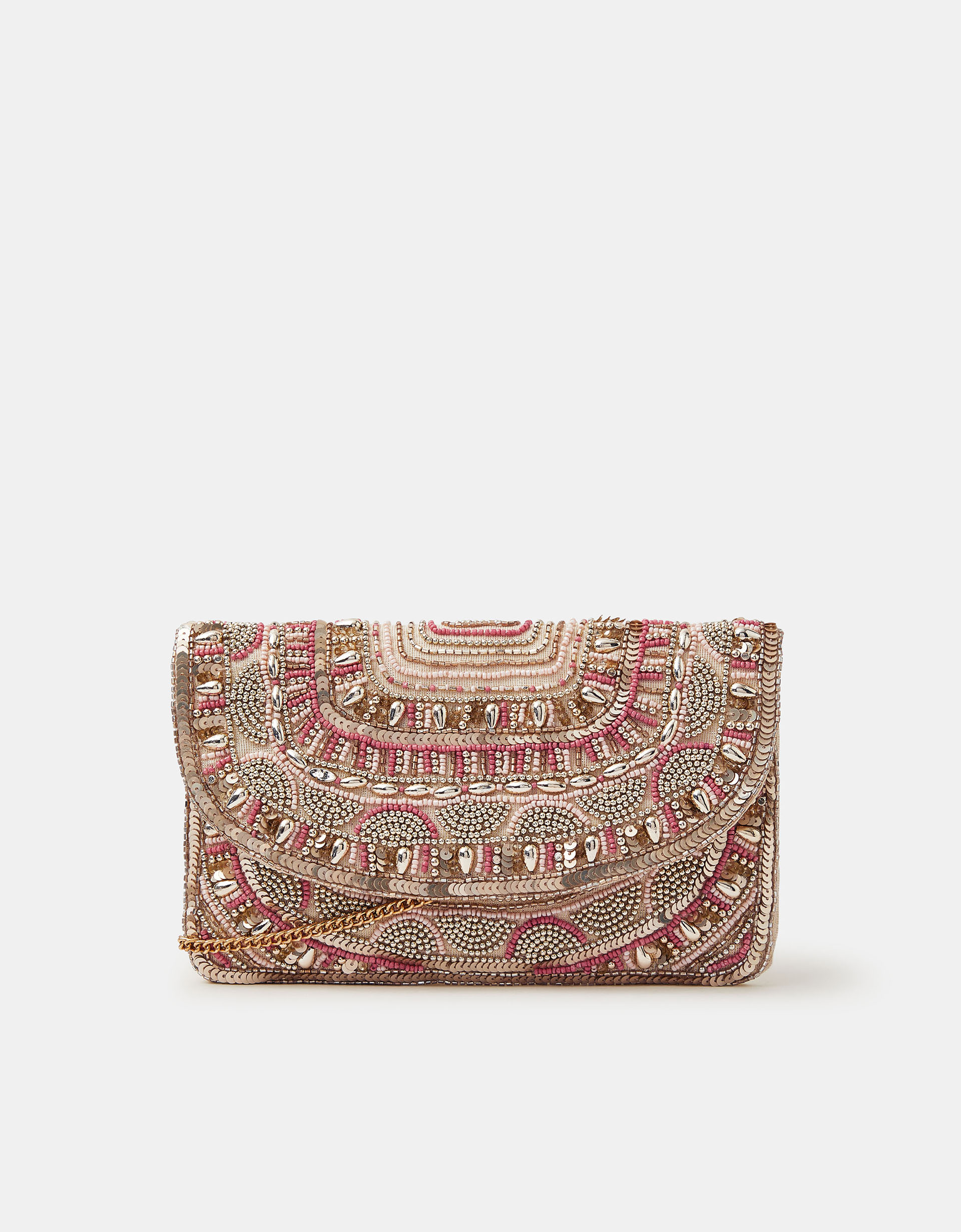 Bead Embellished Clutch Bag