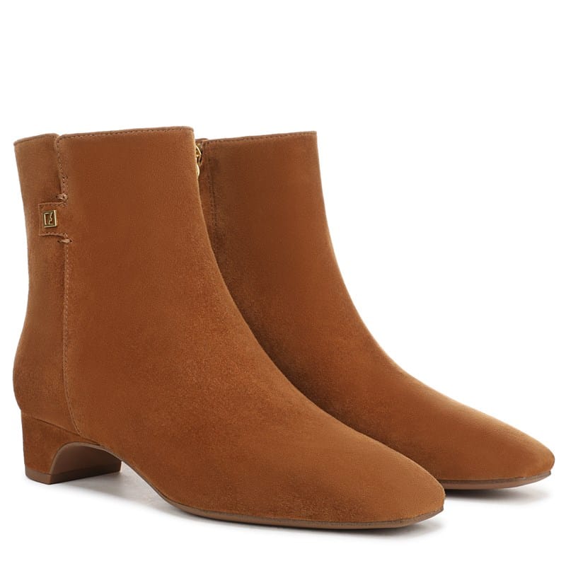 Franco Sarto Women's Luella Ankle Boots Saddle Tan Suede - Size .