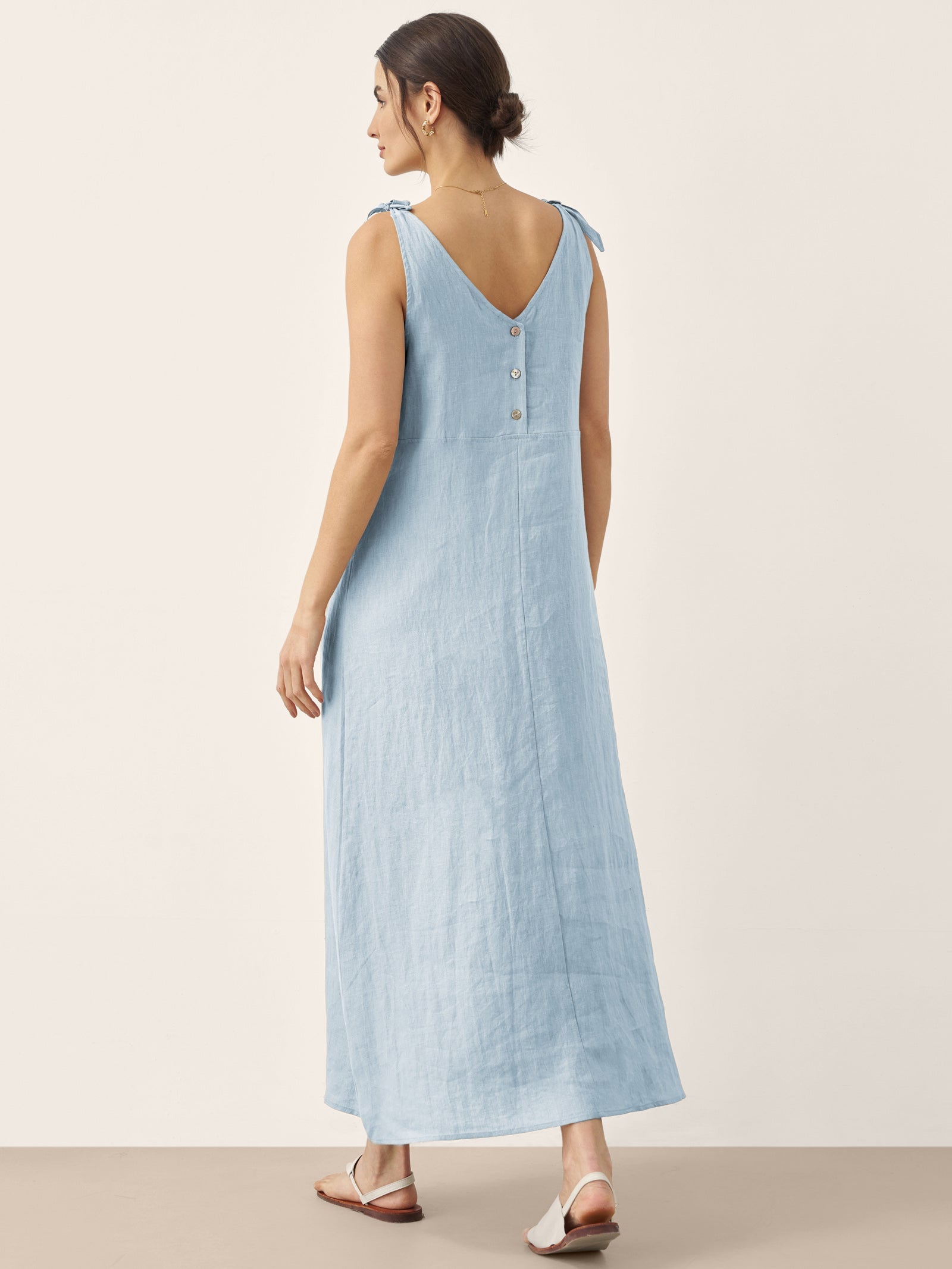 % Linen Camisole Dress QEARL