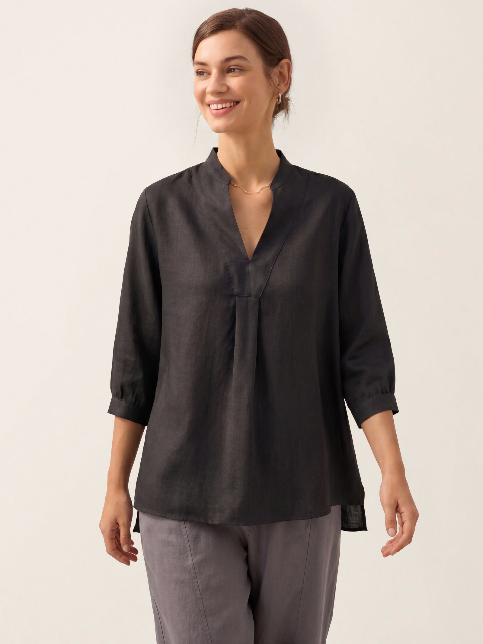 % Linen Dress Shirt JOANNA