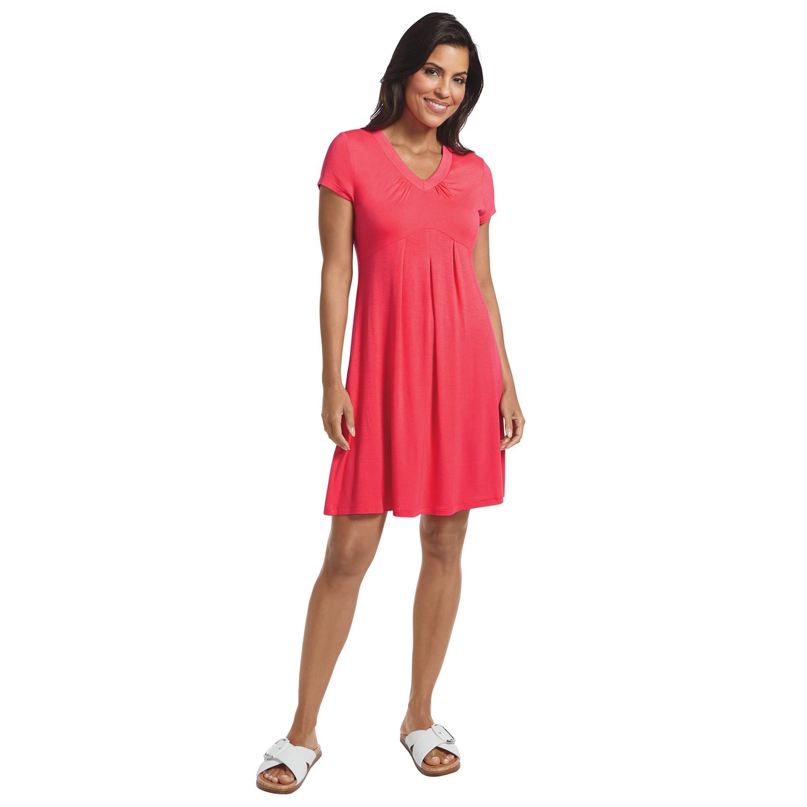 Masseys Favorite V-Neck Dress Pink Dresses X