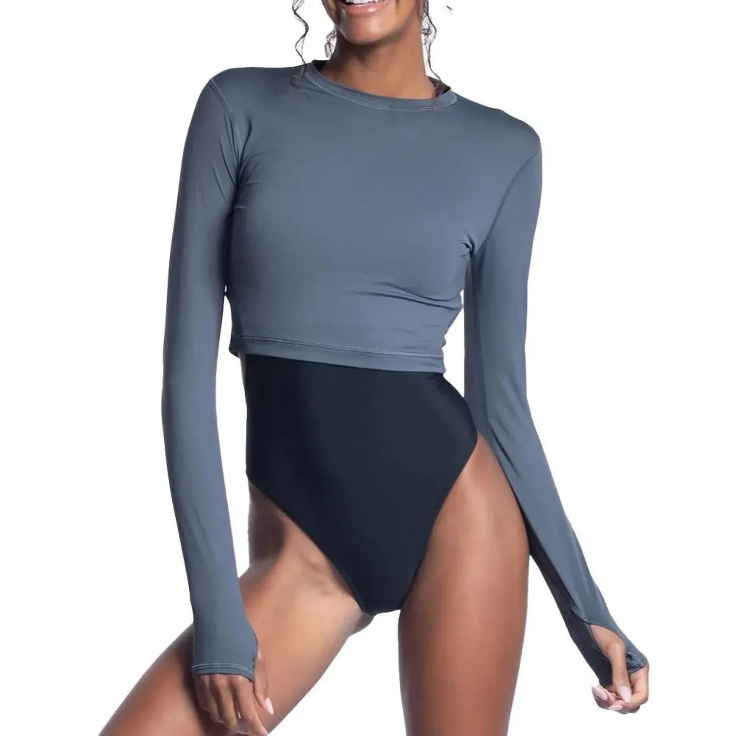 Women's Everyday Long Sleeve Crop Tennis Top