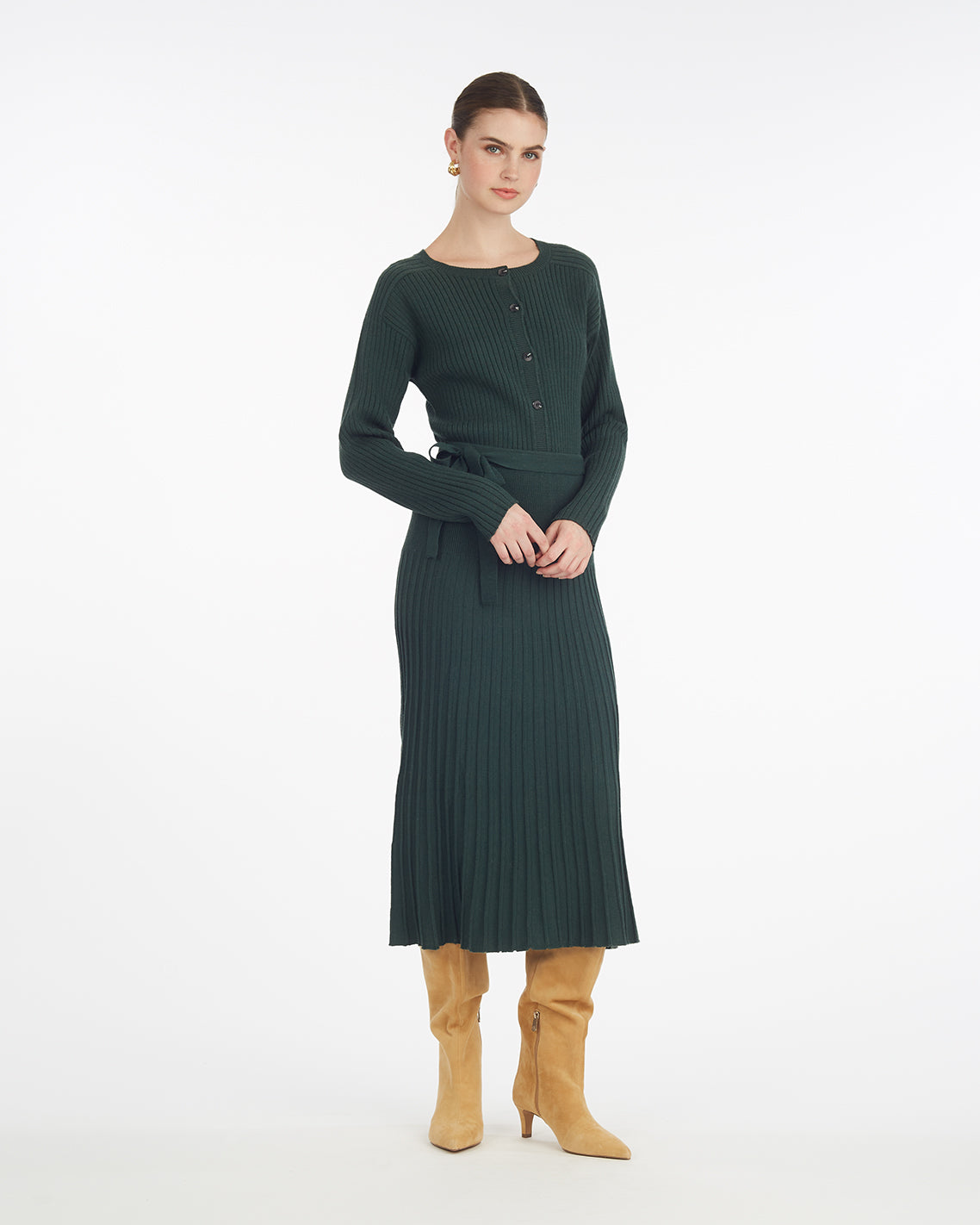 Luxe Cropped Rib Cardigan - Sycamore