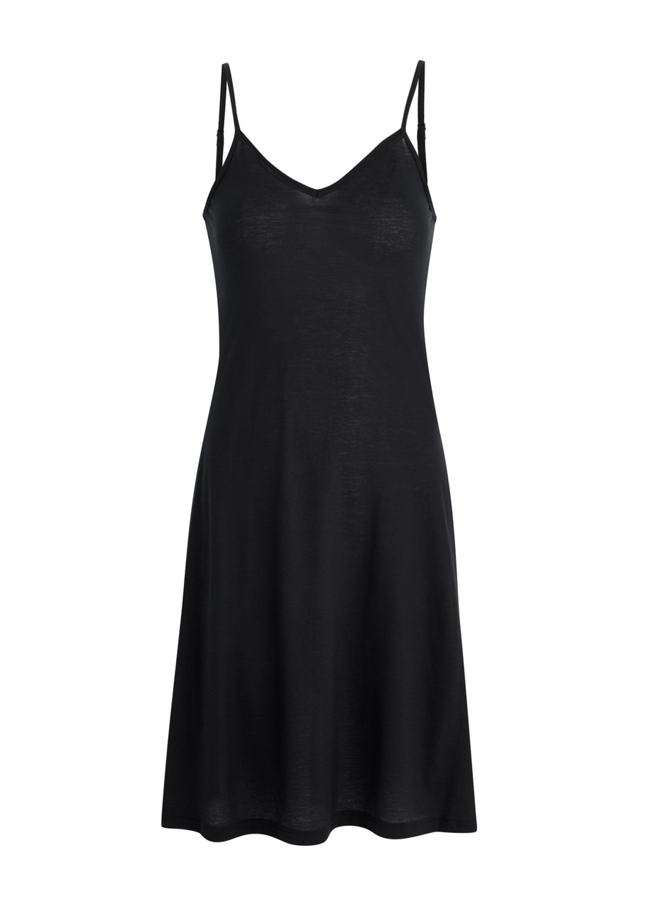 Hanro Ultralight Cotton Night Dress - Black - L - L