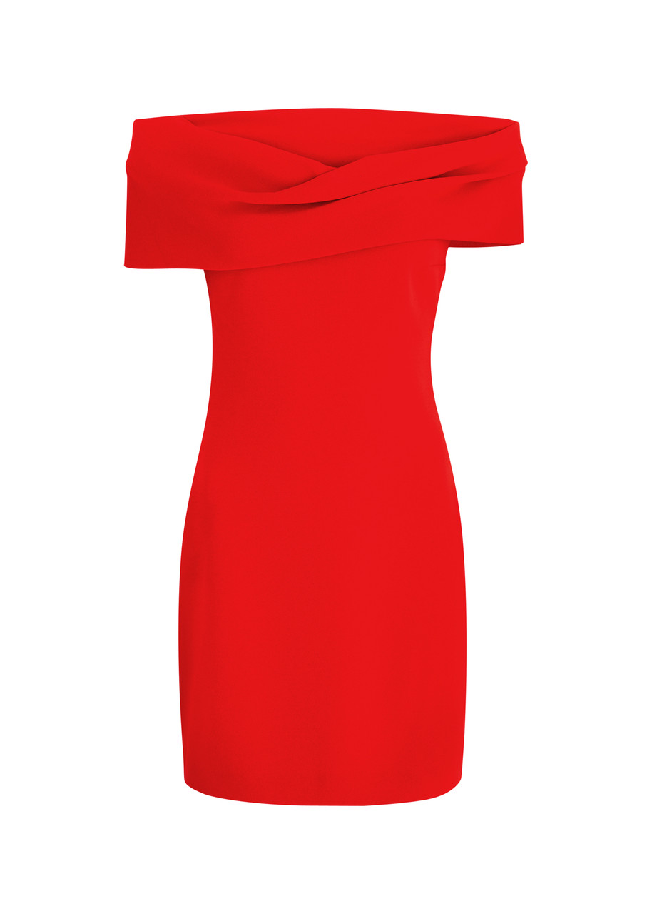 Solace London Neve Off-the-shoulder Mini Dress - Red - S