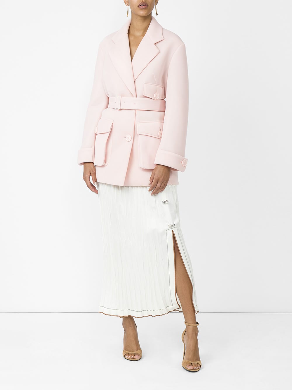 Scuba Belted Trench Coat