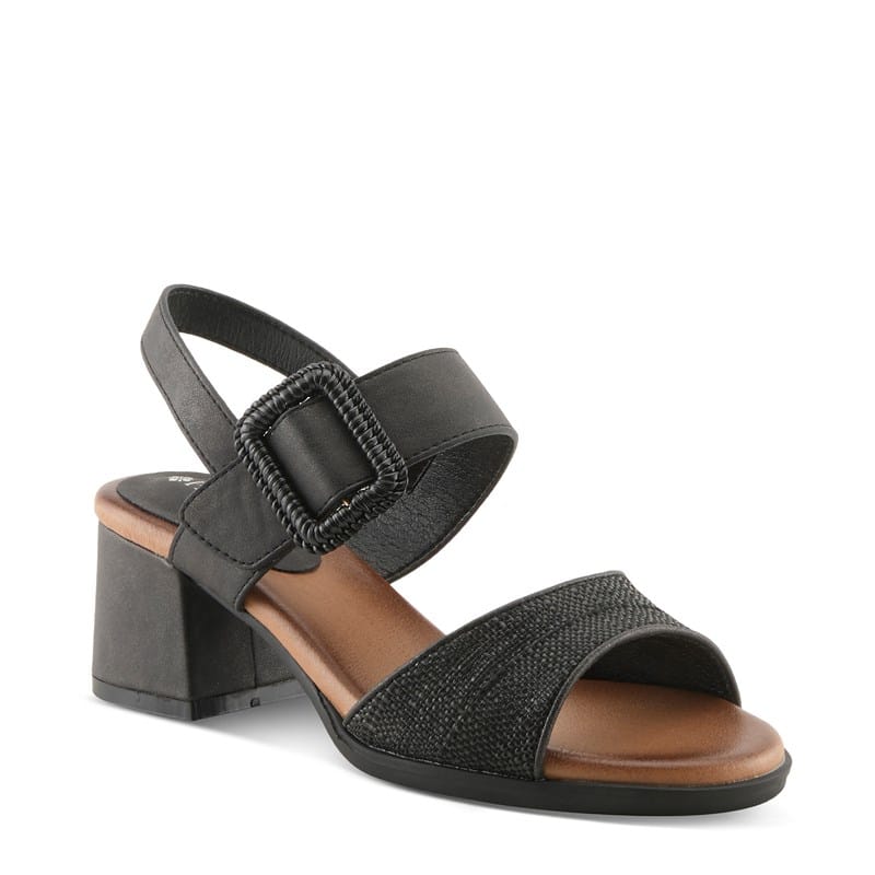 Patrizia Women's Mambu Block Heel Dress Sandals Black - Size .