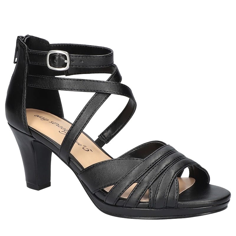 Easy Street Women's Crissa Dress Sandals Black Synthetic - Size .