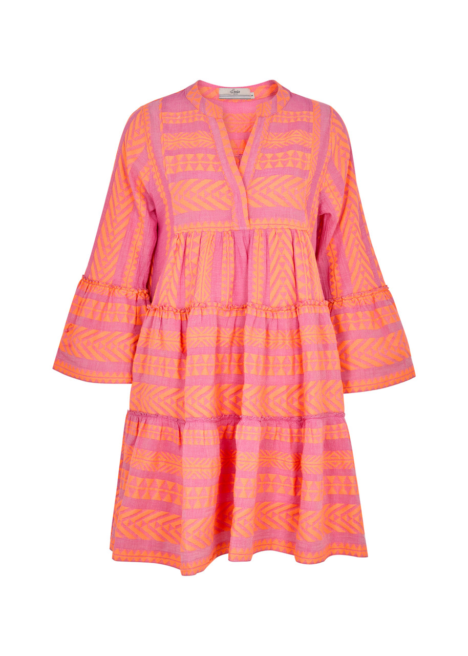 Devotion Ella Embroidered Cotton-blend Mini Dress - Pink - L L