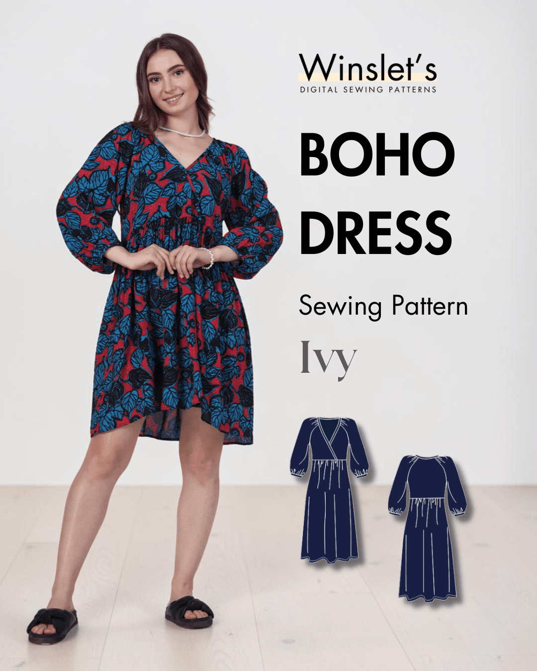 Boho Dress Sewing Pattern 'Ivy'