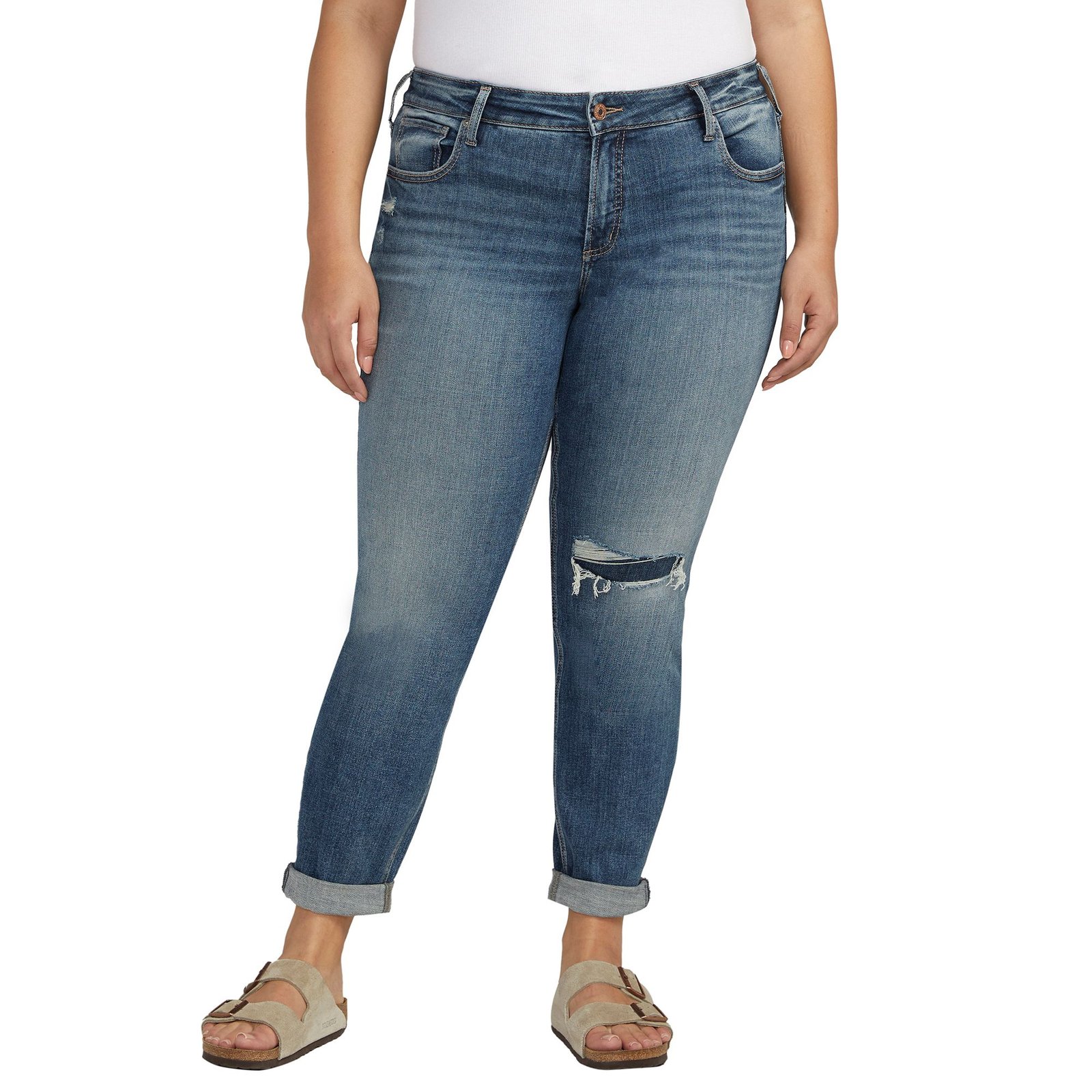 Silver Jeans Women's Boyfriend Jean Blue Pants -