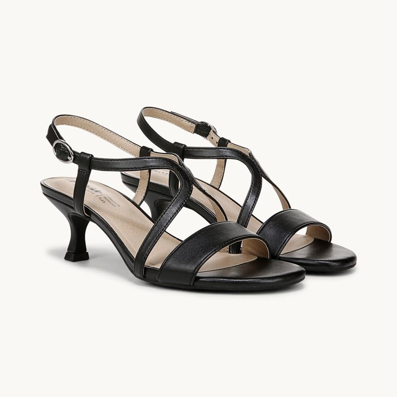 LifeStride Shoes Nolita Dress Sandal Black Faux Leather . W