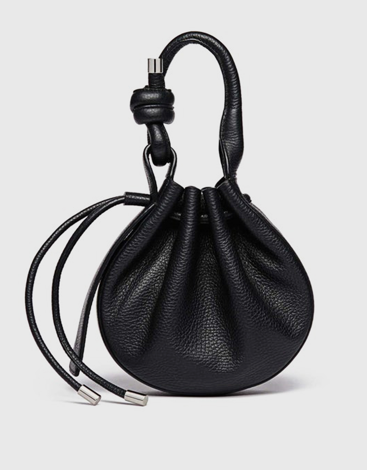 Behno Ina Mini Handcrafted Pebble Leather Crossbody Bucket Bag