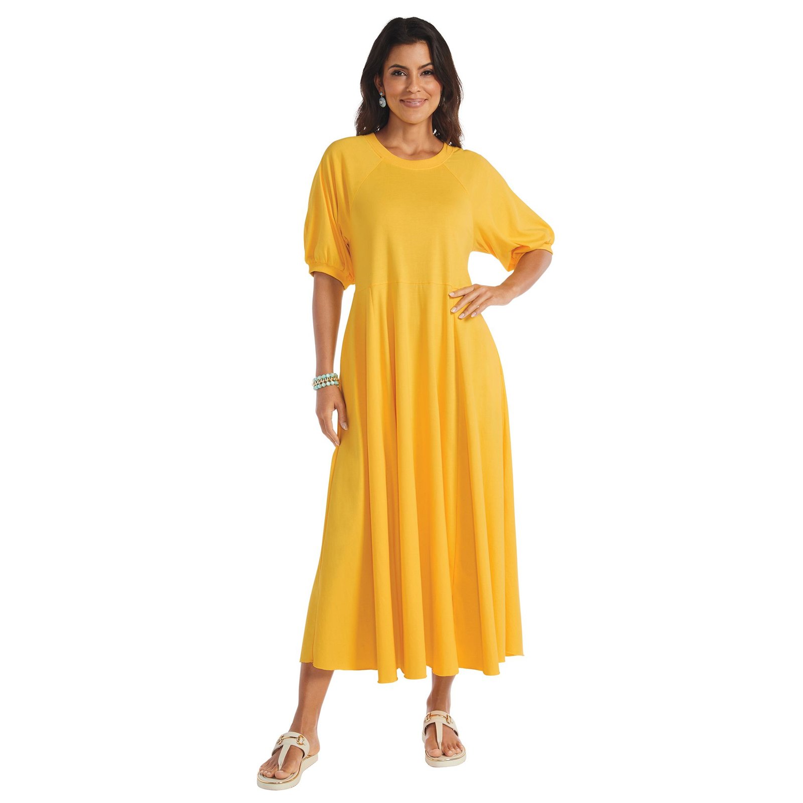 Masseys Daily Shirt Maxi Dress Yellow Dresses X