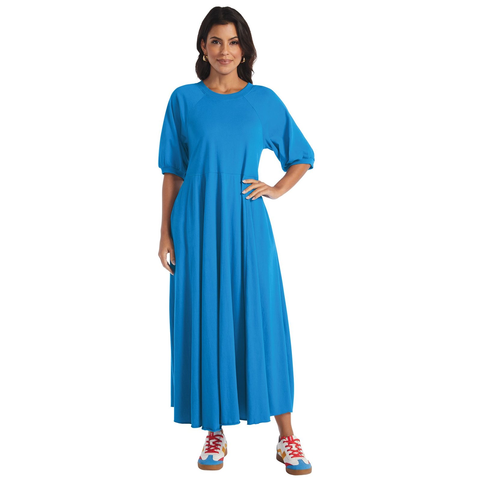 Masseys Daily Shirt Maxi Dress Blue Dresses