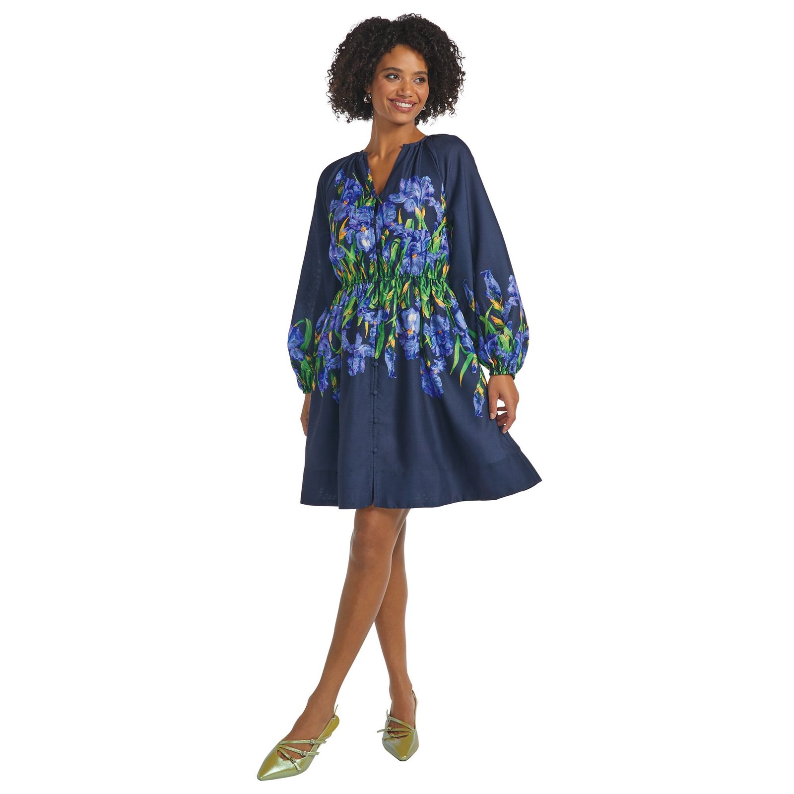 Masseys Garden Party A-Line Dress Blue Multi Dresses