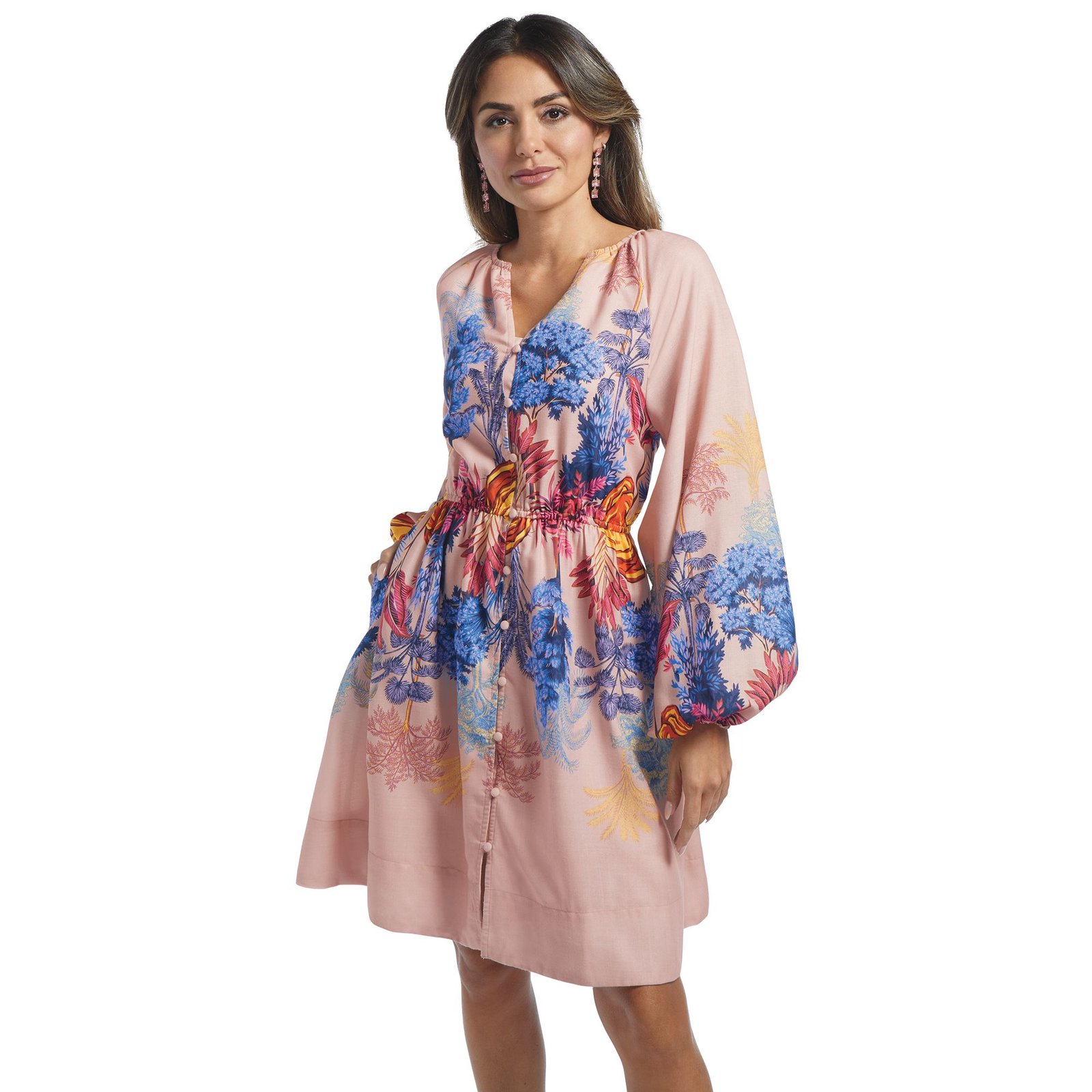 Masseys Garden Party A-Line Dress Multi Pink Dresses X