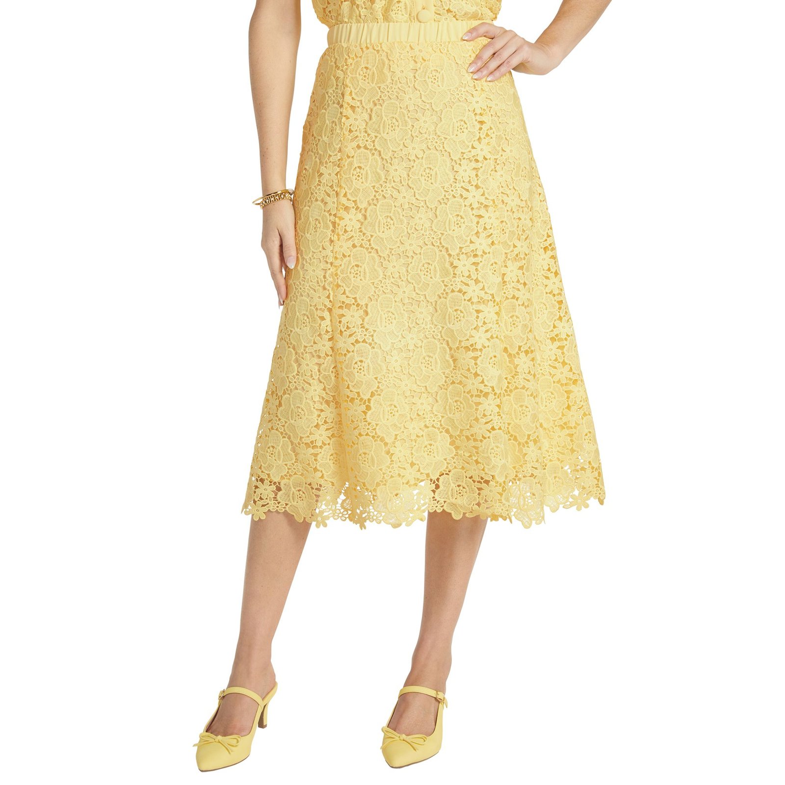 Masseys Blossom A-Line Skirt Yellow Skirts