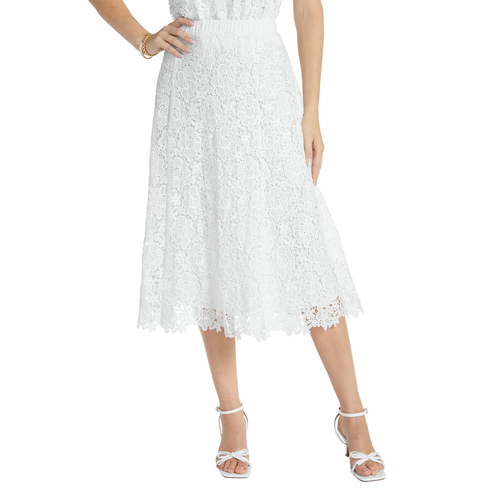 Masseys Blossom A-Line Skirt White Skirts W