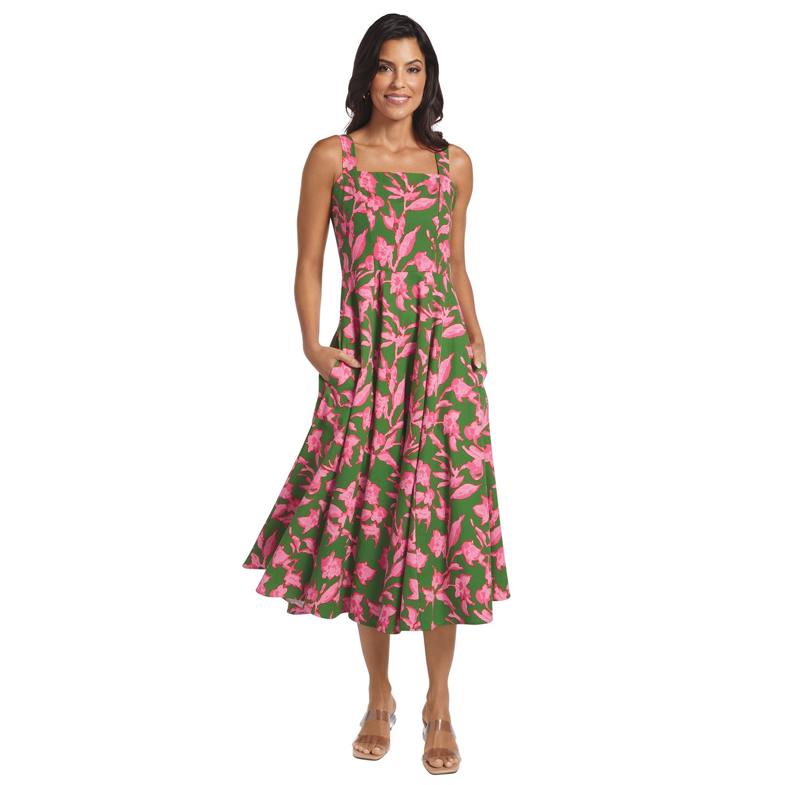 Masseys Daydream Tank Dress Green Dresses