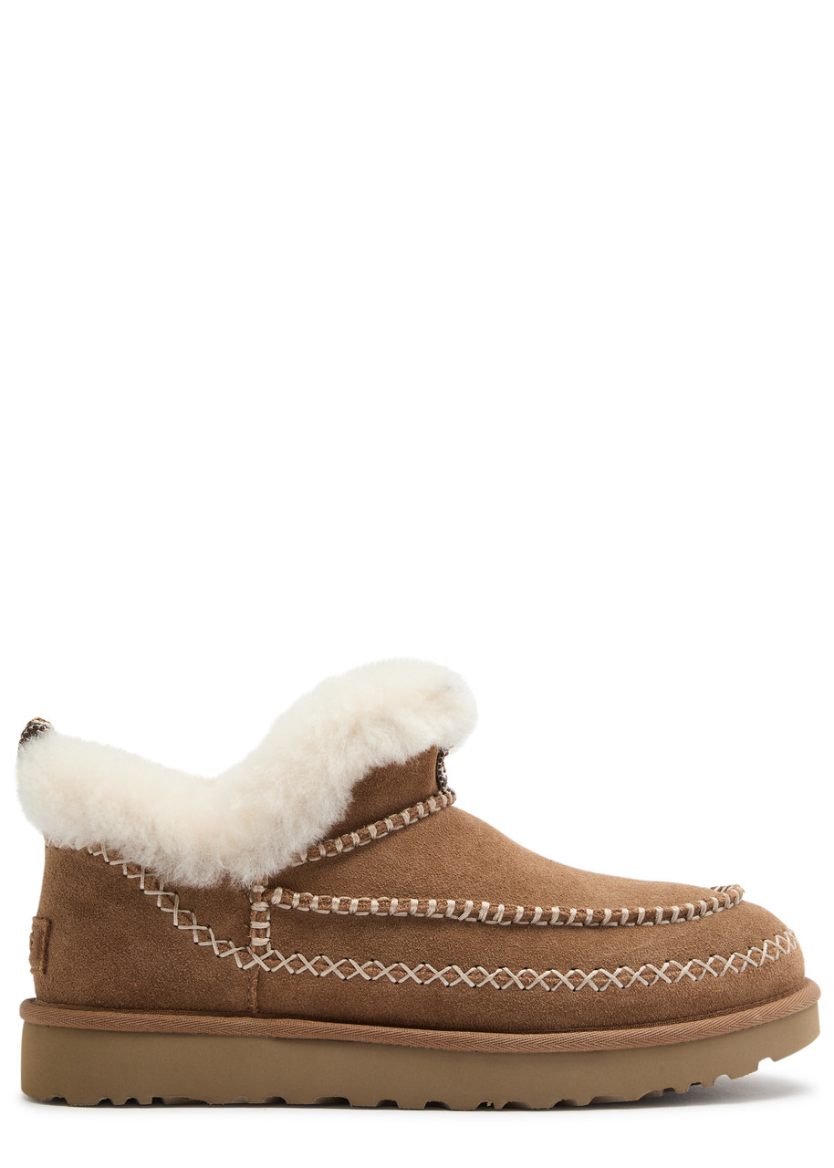 Ugg Classic Ultra Mini Alpine Suede Ankle Boots - Tan - IT