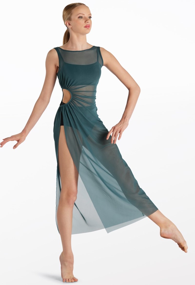 Cutout Maxi Overdress - Pine - Large Child - Dance Dress
