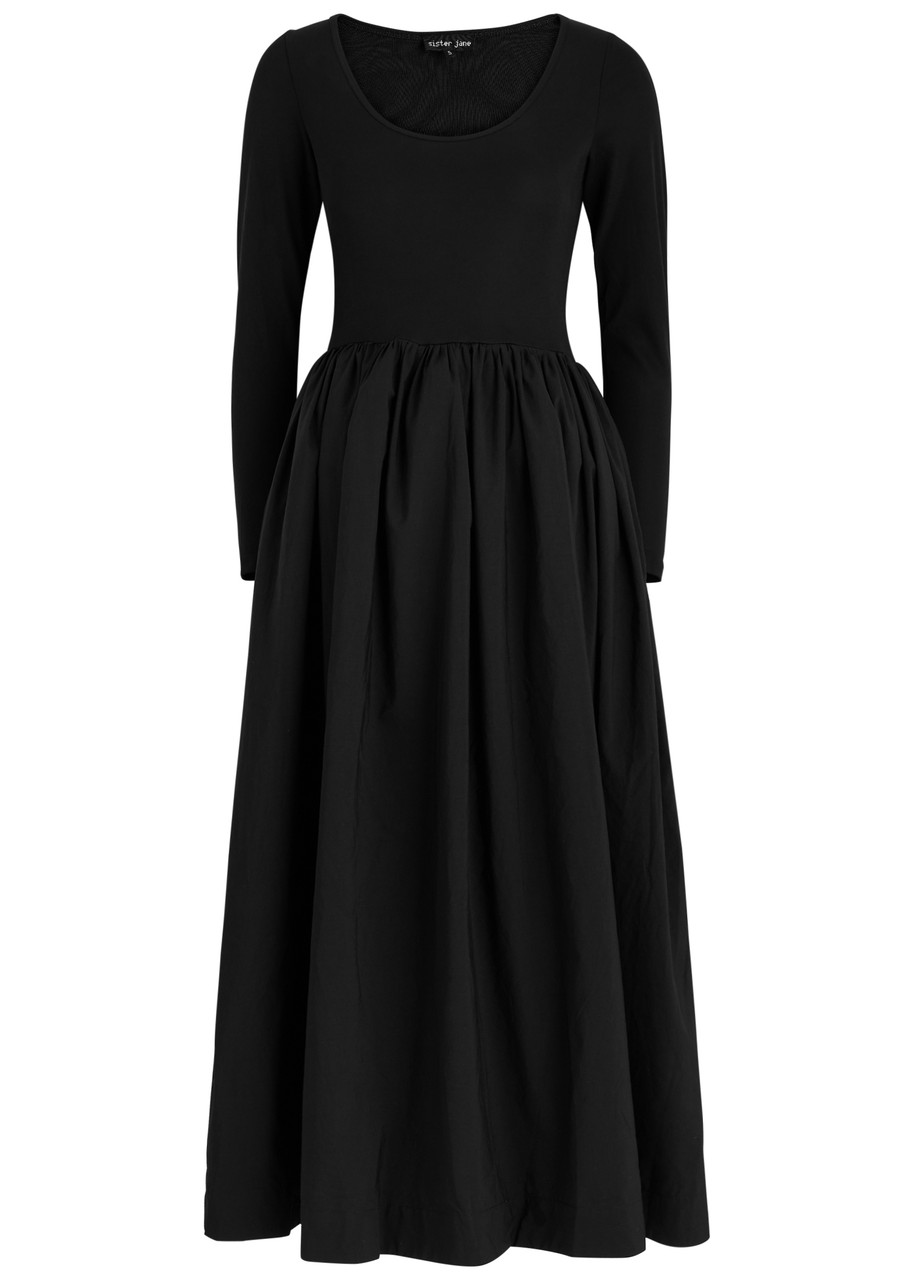 Sister Jane Prima Ballerina Woven Midi Dress - Black - S