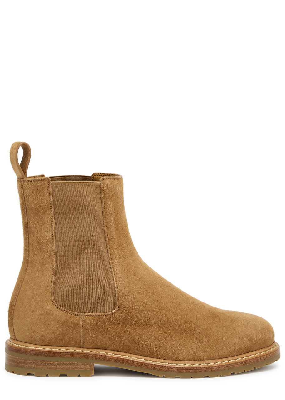 Legres Suede Chelsea Ankle Boots - Taupe - IT
