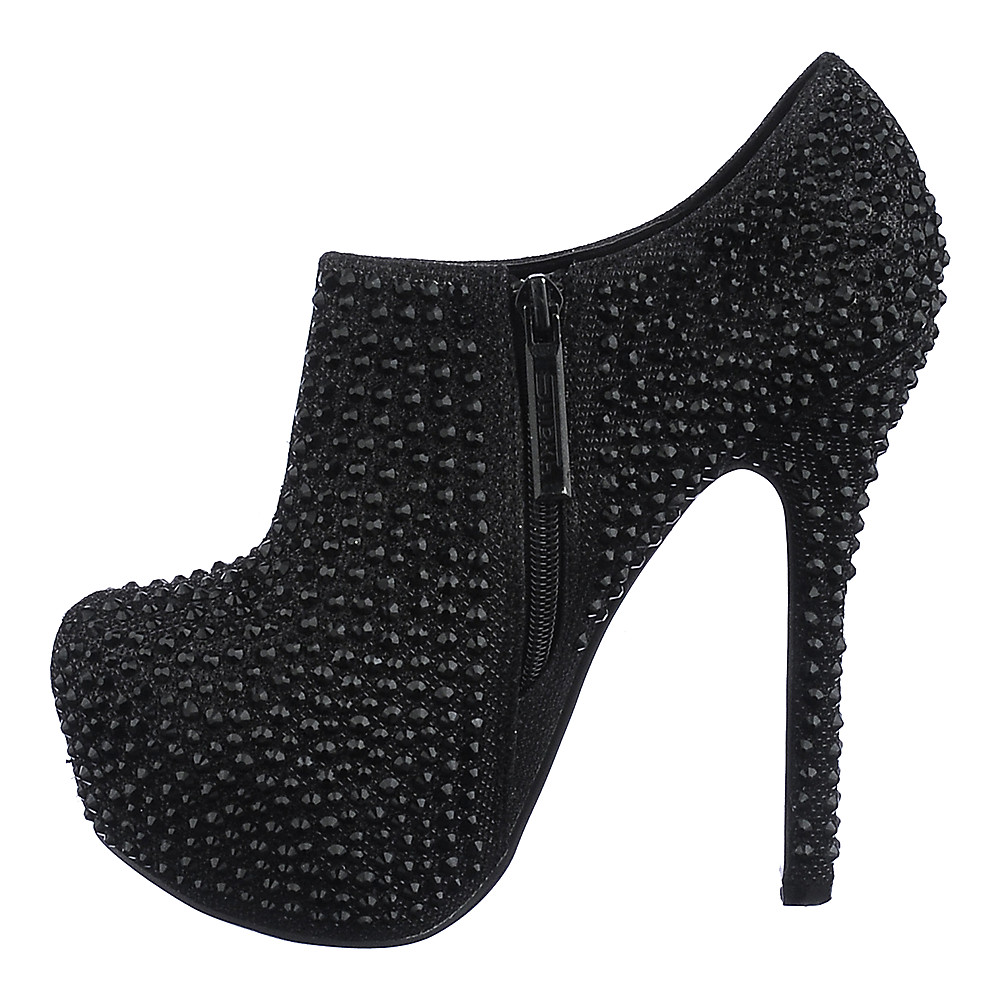 Women Women's Studded Ankle Bootie Lousia- Black Boots Black