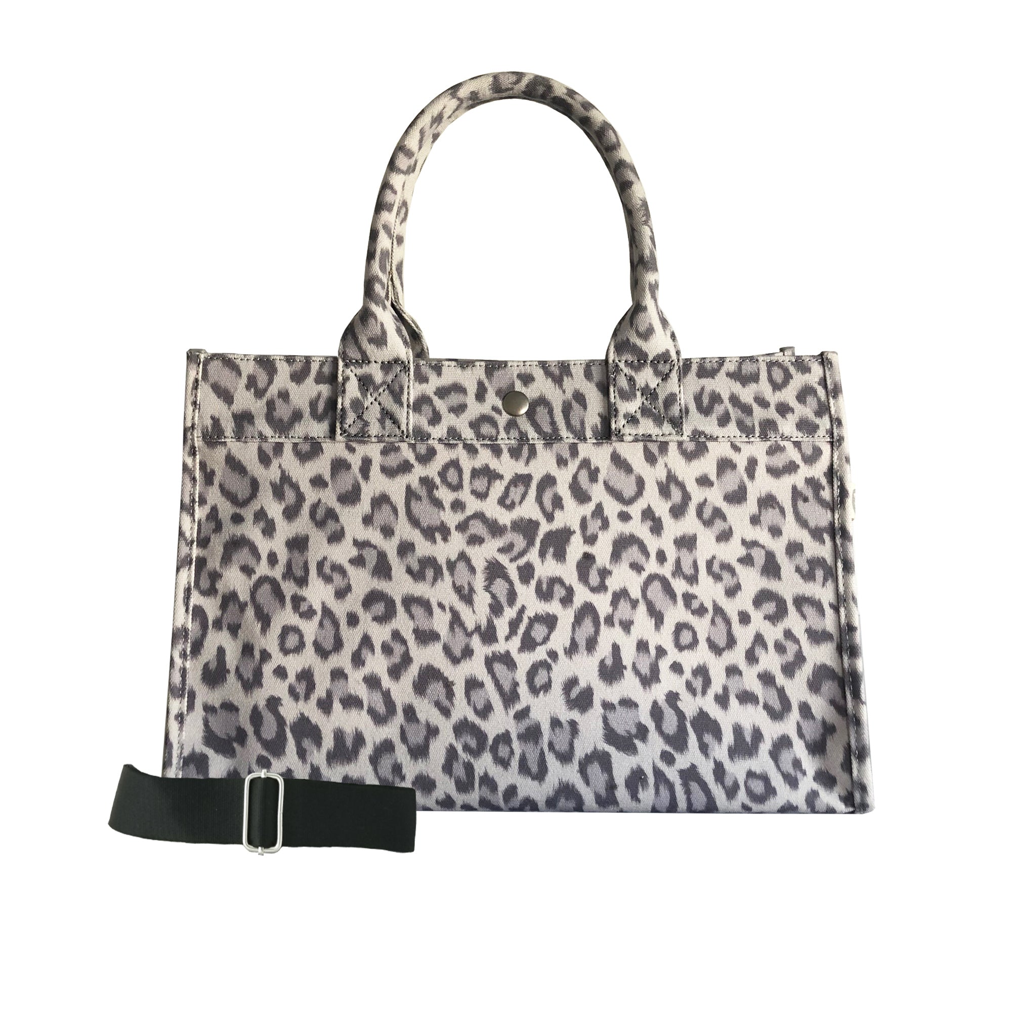 Grey Leopard Midi East West Bag Crossbody