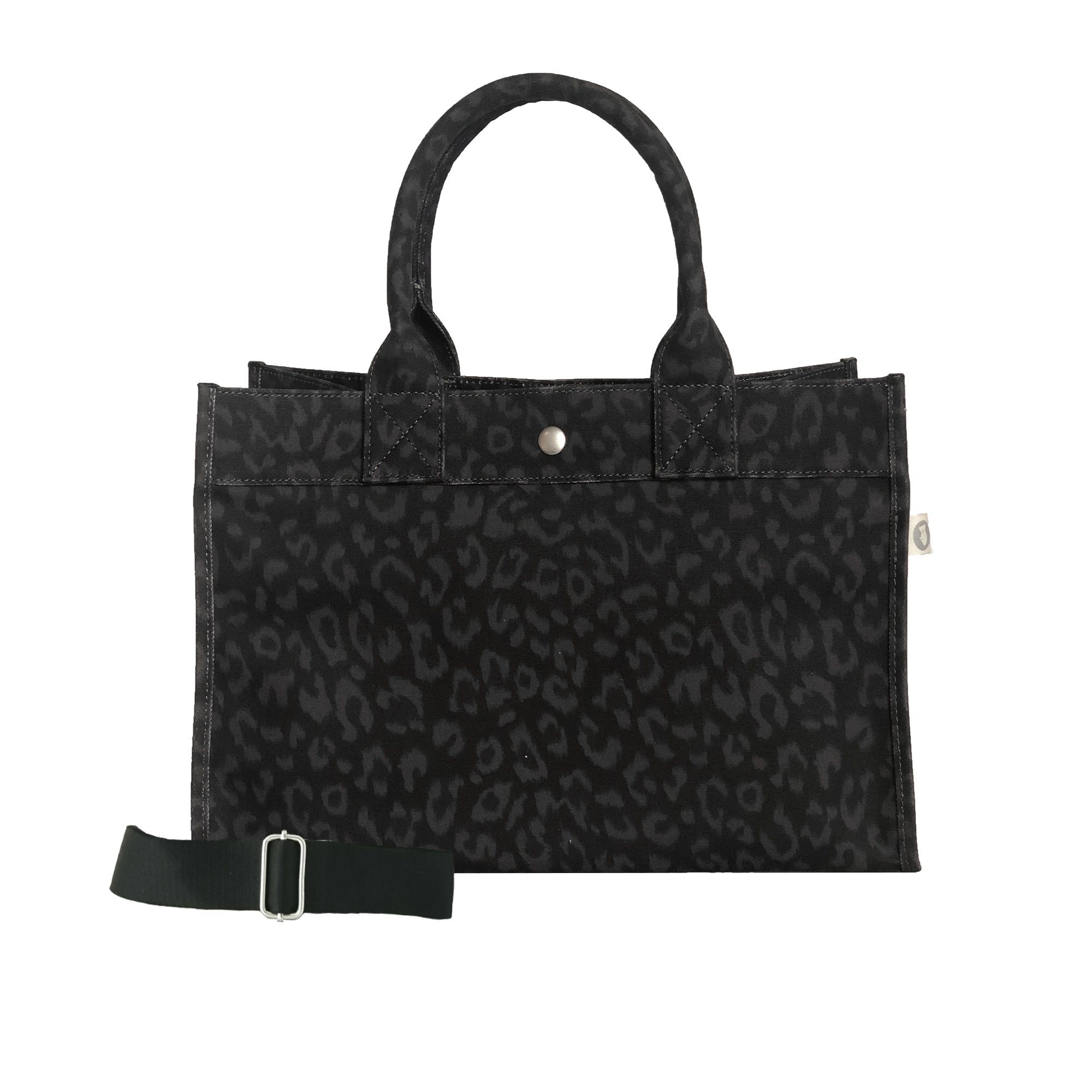 Black Leopard Midi East West Bag Crossbody
