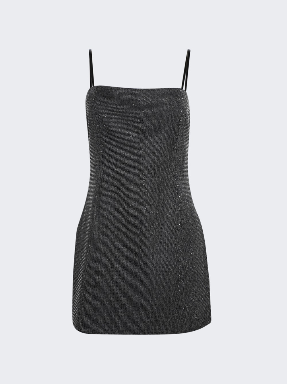 Square Neck Mini Dress Charcoal