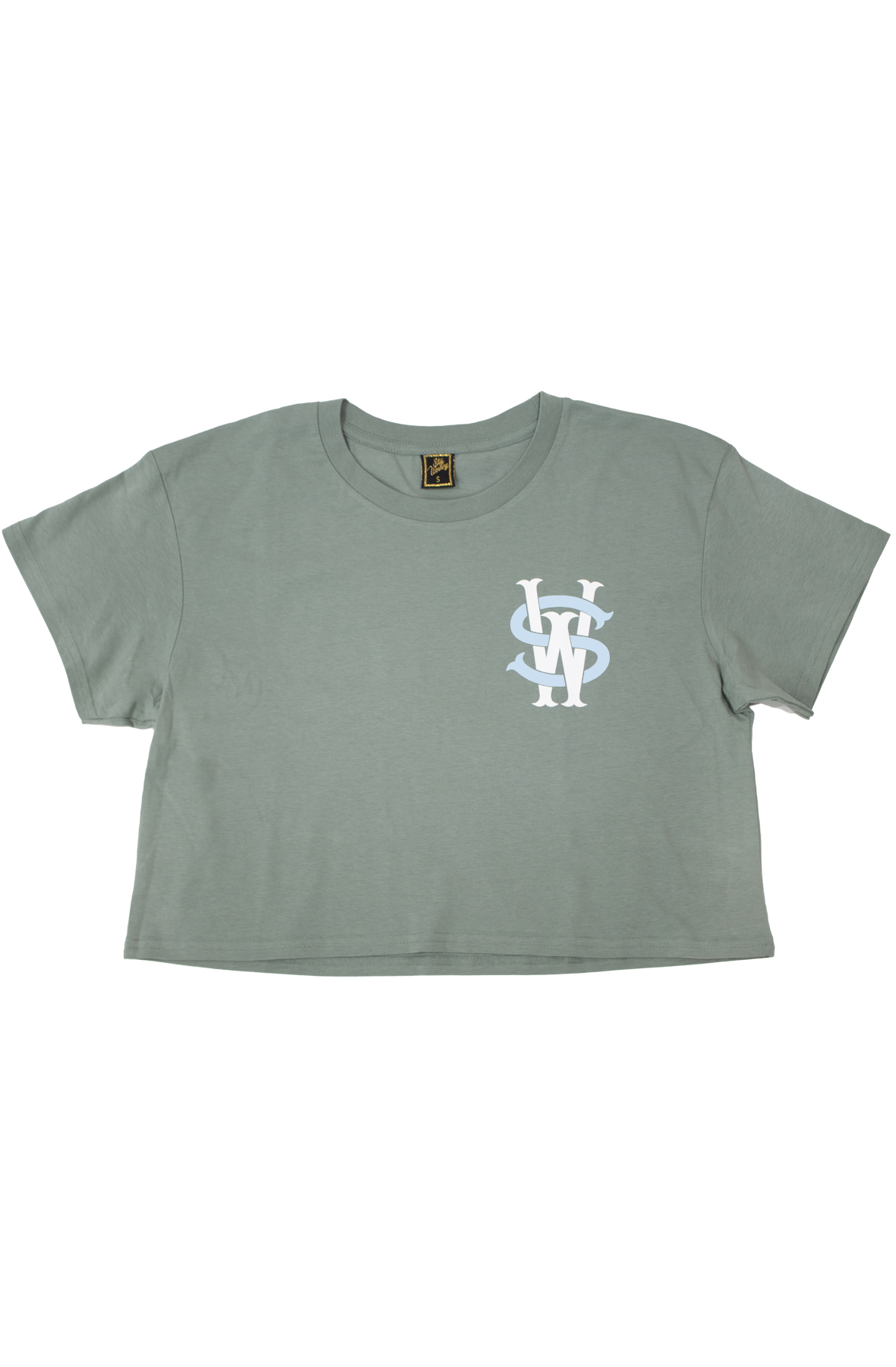 Stay Winning SageIcy Blue Crop Top Tee