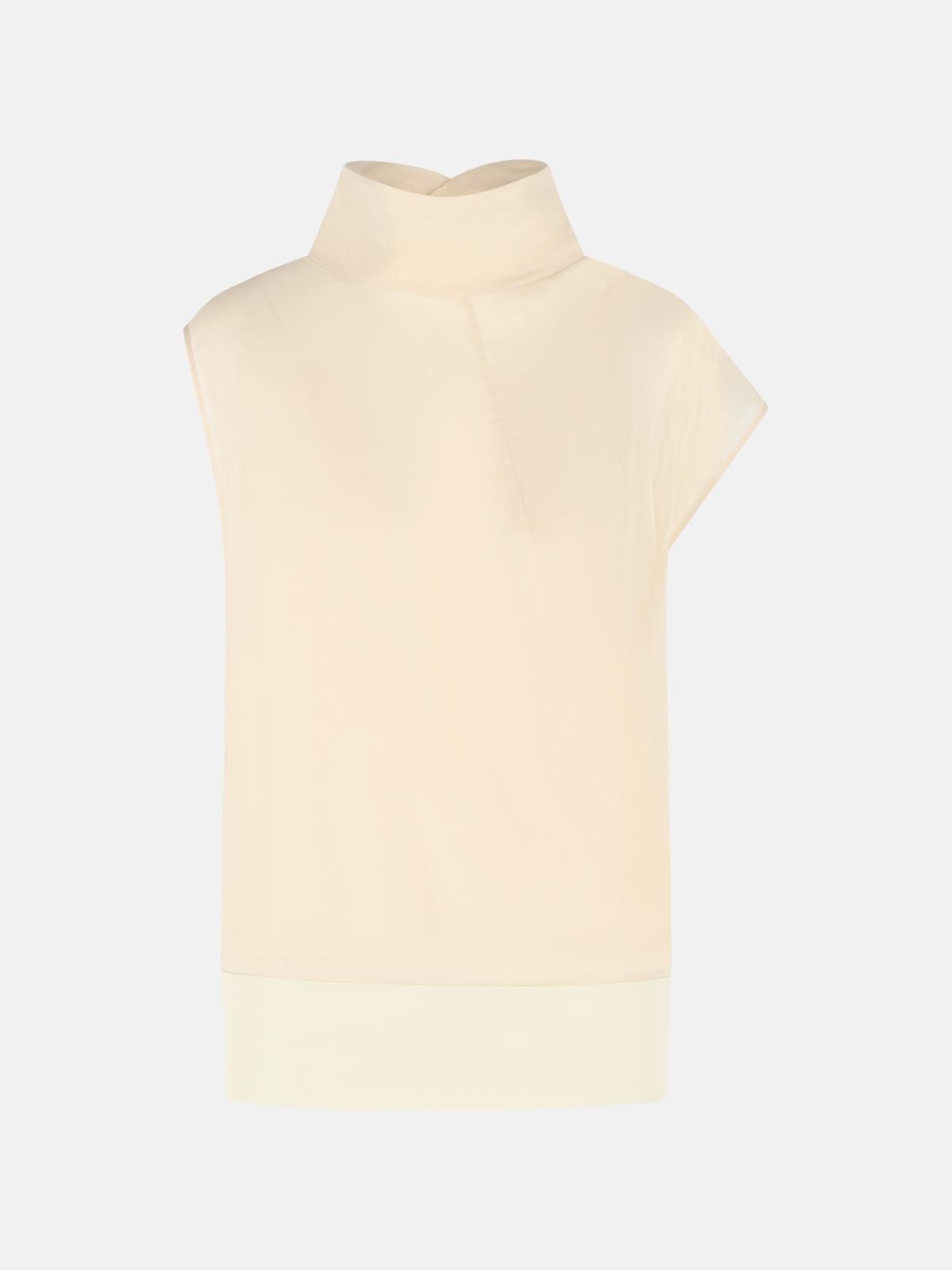 SPORTMAX 'Grado' Two-Piece 'Ecru' Cotton Voile Blouse