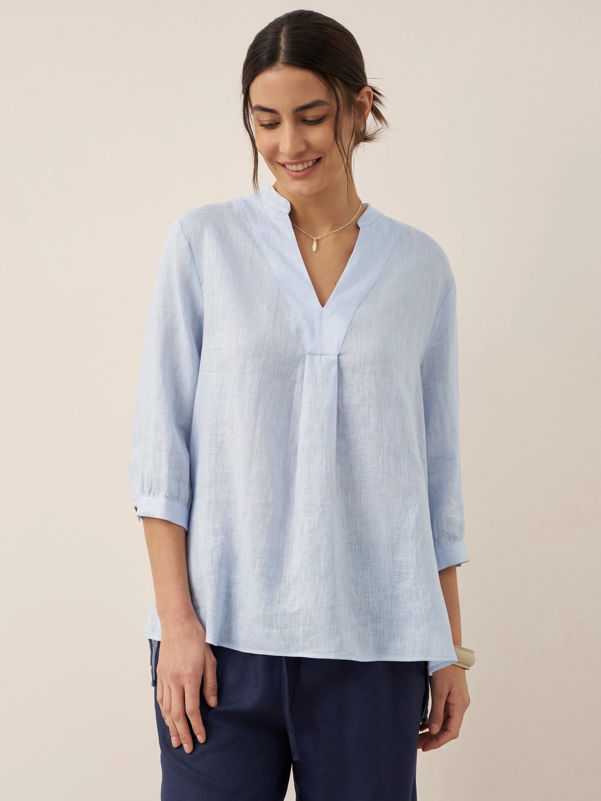 % Linen Dress Shirt JOANNA