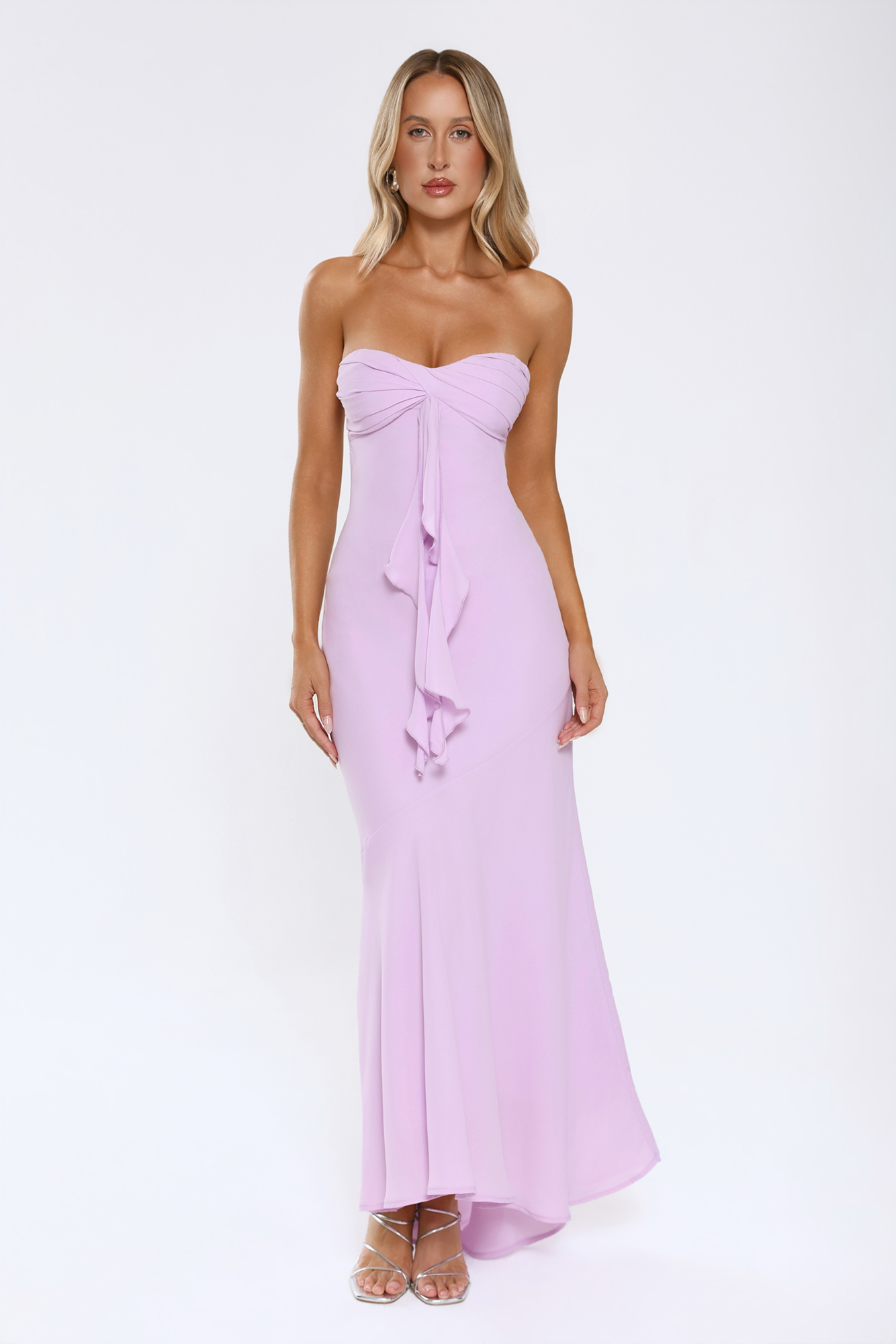 Flirt With Purpose Strapless Maxi Dress Lilac