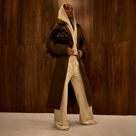 Tie Waist Maxi Trench Coat In Chocolate Brown, Women's Size