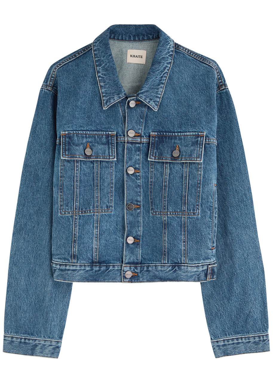 Khaite Saunder Faded Denim Jacket - S - S