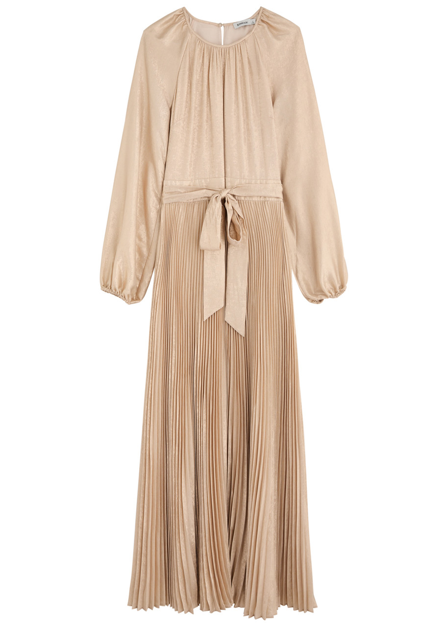 Simkhai Varenya Belted Metallic Maxi Dress - Gold - S