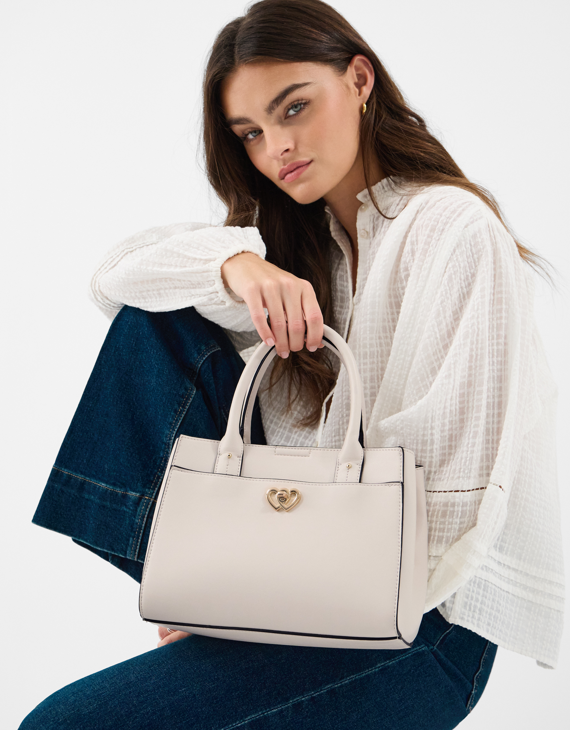 Multicolour Double Heart Crossbody Handbag