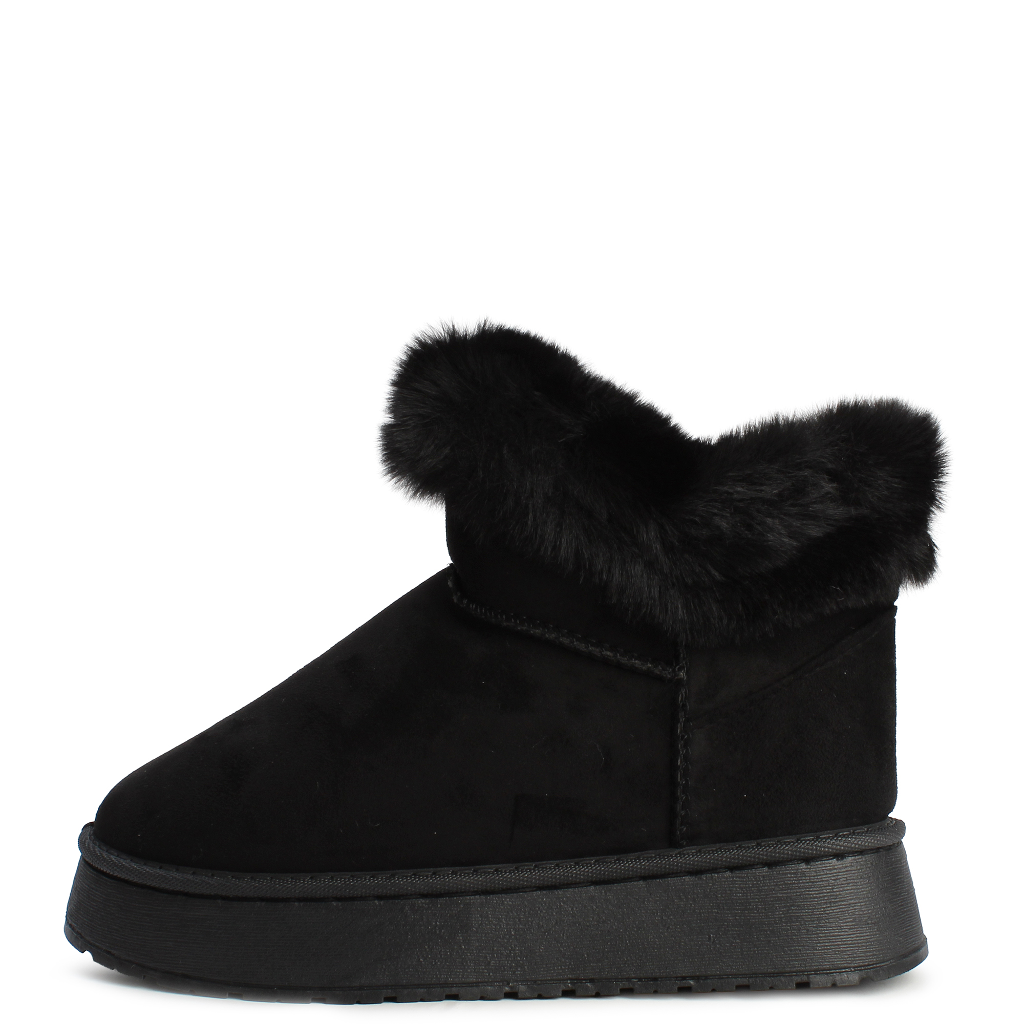 Women RBM-Fur Ankle Bootie Black Boots . Black