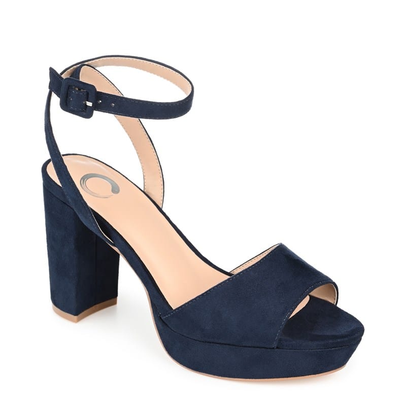 Journee Women's Nairri Platform Dress Sandals Blue Synthetic - Size .