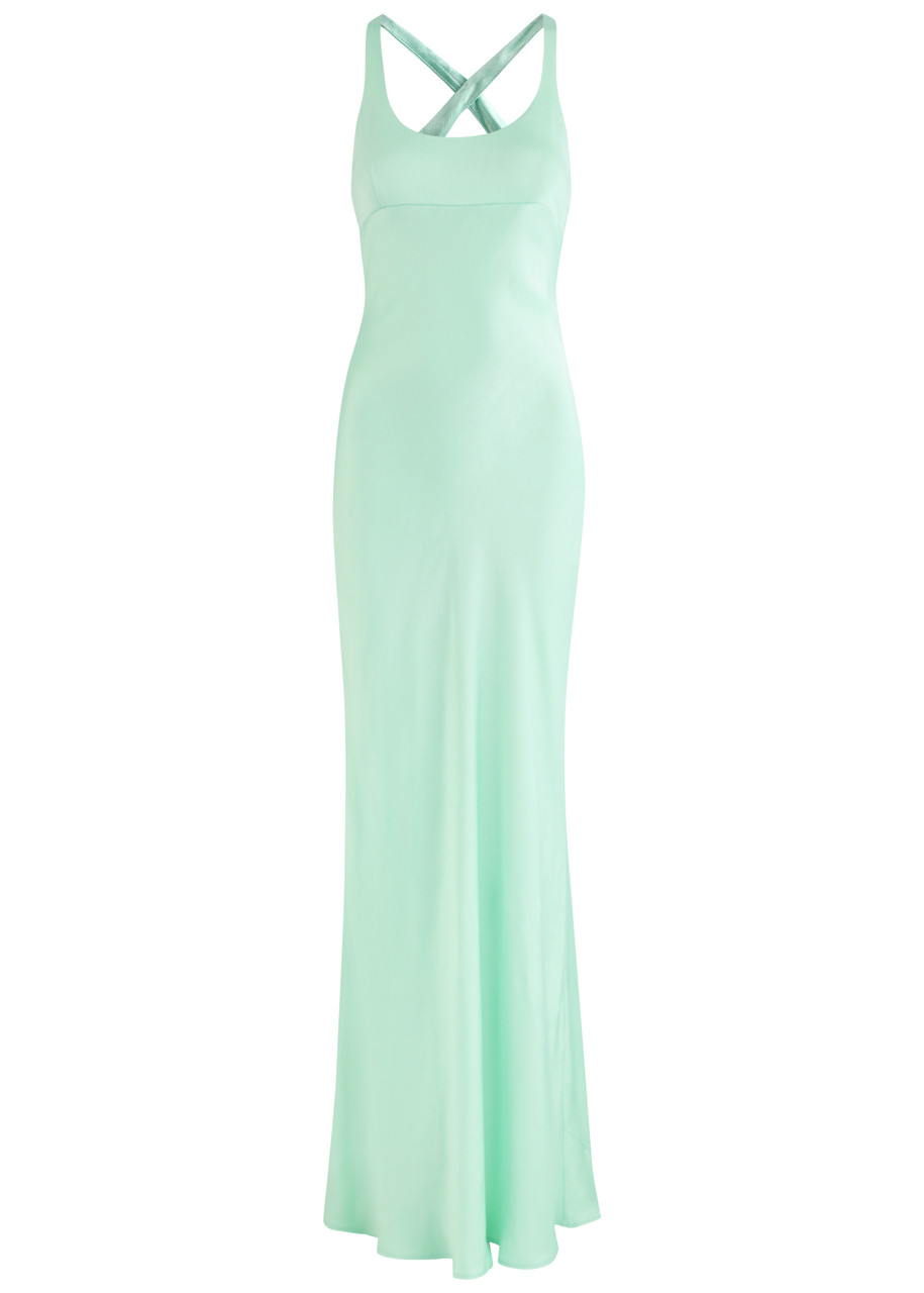 Bec & Bridge Maxina Satin Maxi Dress - Mint - S
