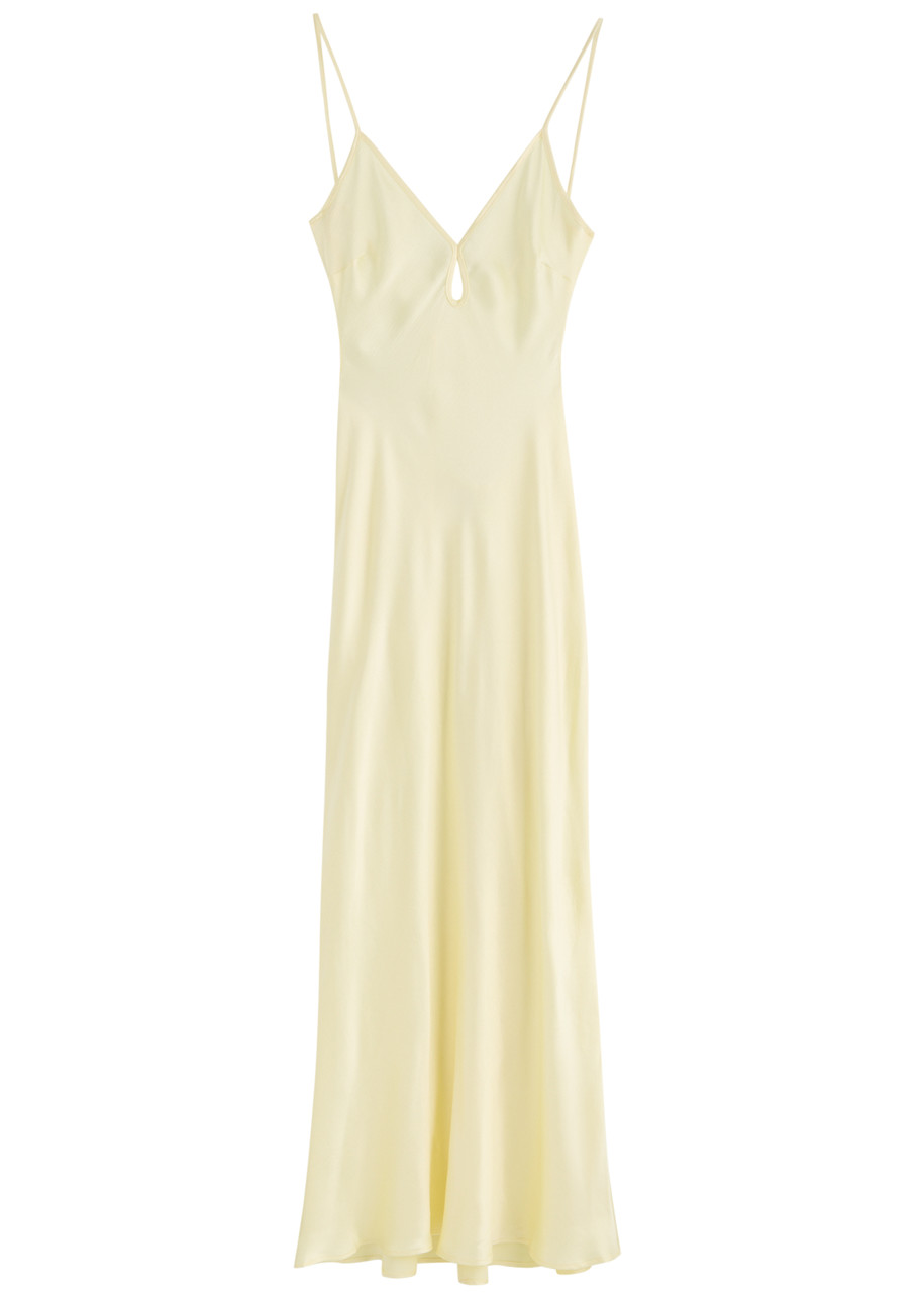 Bec & Bridge Cedar City Satin Maxi Dress - Yellow - M