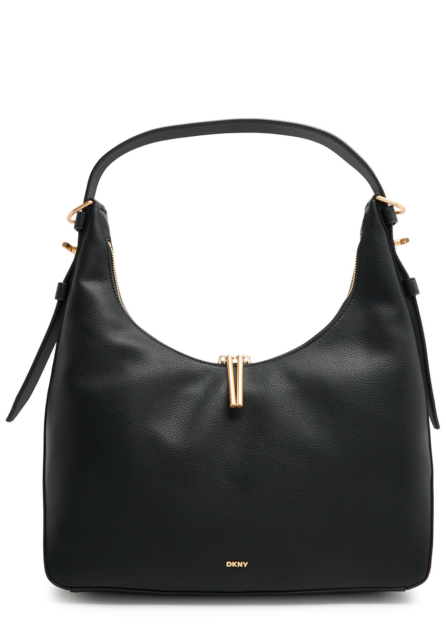 Dkny Mindy Hobo Leather Shoulder bag - Black