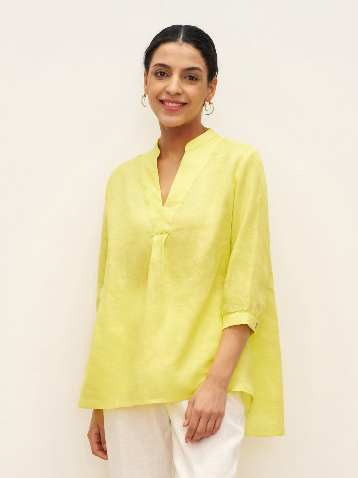 % Linen Dress Shirt JOANNA