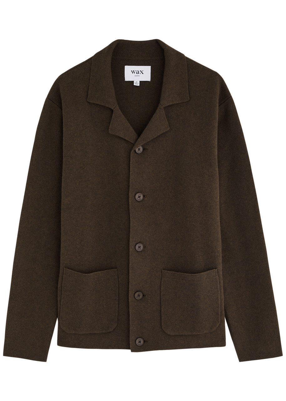 Wax London Wightman Cotton-blend Cardigan - Brown