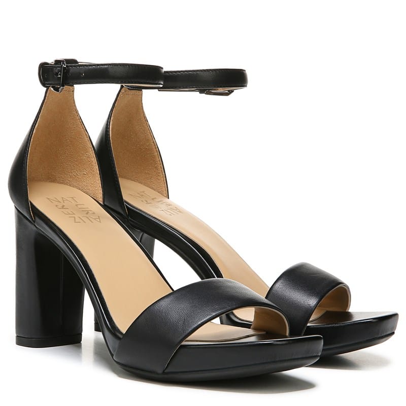 Naturalizer Women's Joy Dress Sandals Black Leather - Size .