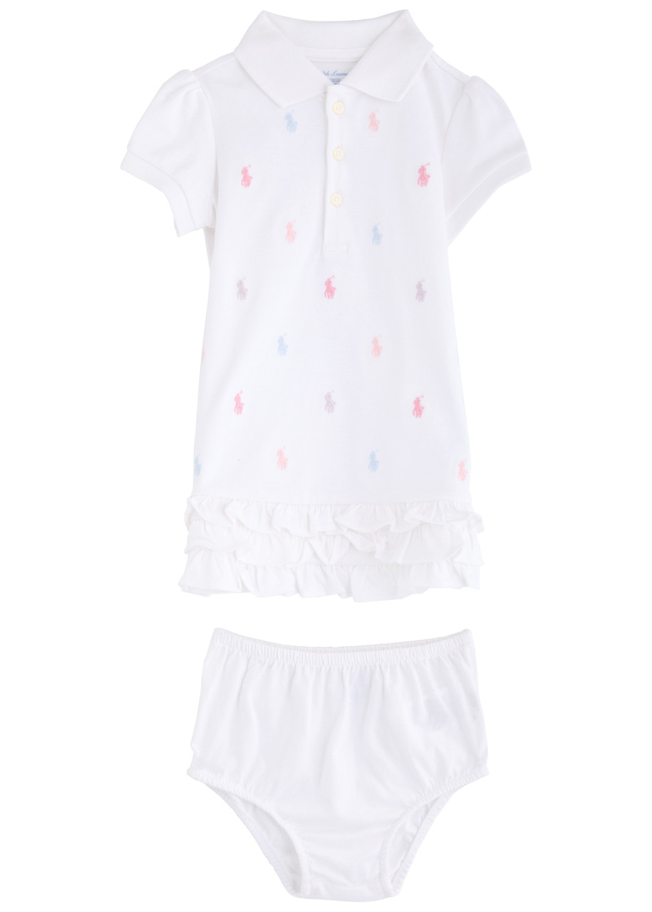 Polo Ralph Lauren Kids Logo-monogrammed Cotton Dress set - White - Months Months